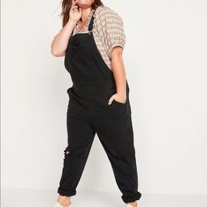 Old Navy Black Denim Overalls